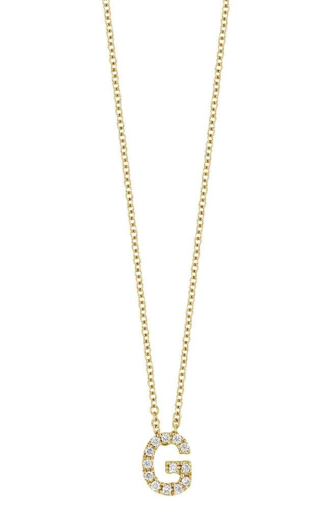 Bony Levy 18k Gold Pavé Diamond Initial Pendant Necklace in Yellow Gold - G Cover