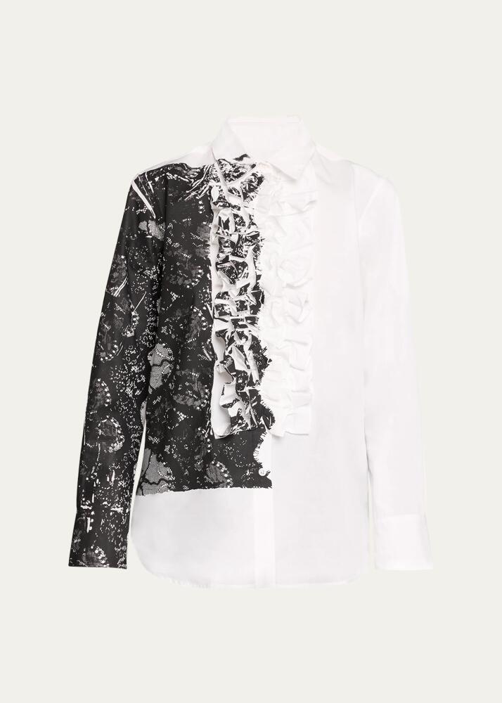 Libertine Venetian Lace Tuxedo Shirt Cover