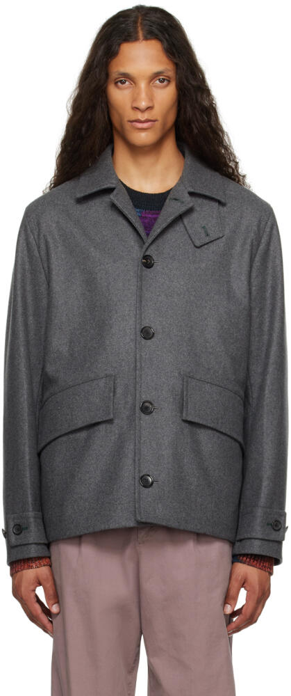 PS by Paul Smith Gray Flap Pocket Jacket Cover