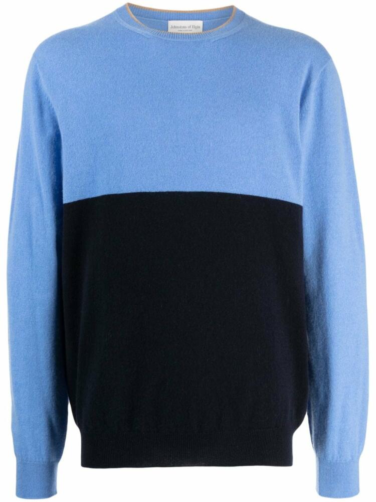 Johnstons of Elgin fine-knit cashmere jumper - Blue Cover