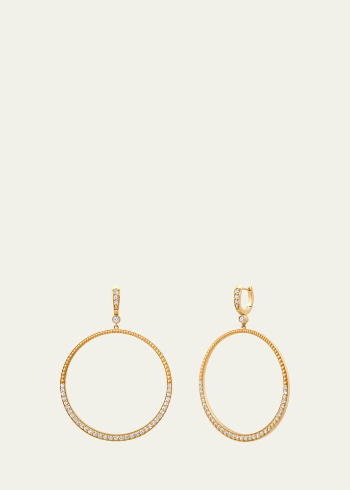 Andrea Fohrman 14K Yellow Gold Huggie Diamond Hoop Earrings Cover