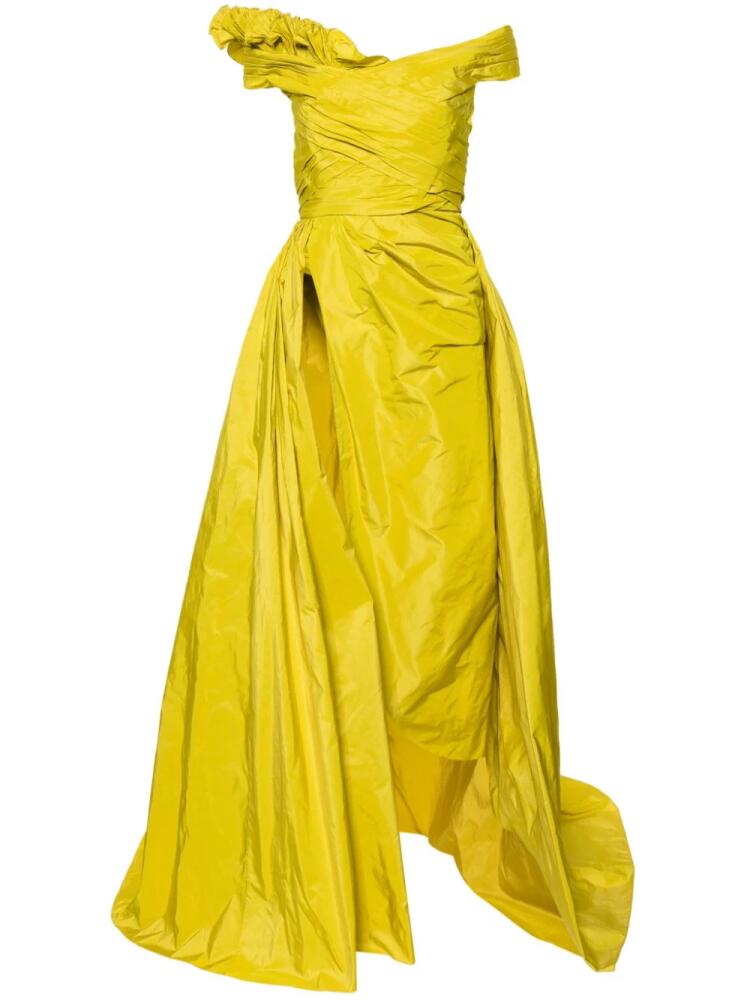 Elie Saab asymmetric taffeta gown - Yellow Cover