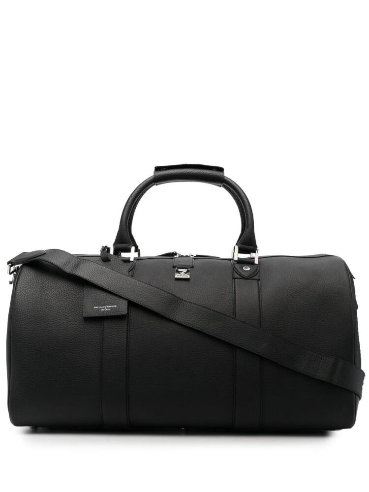 Aspinal Of London Boston leather holdall - Black Cover