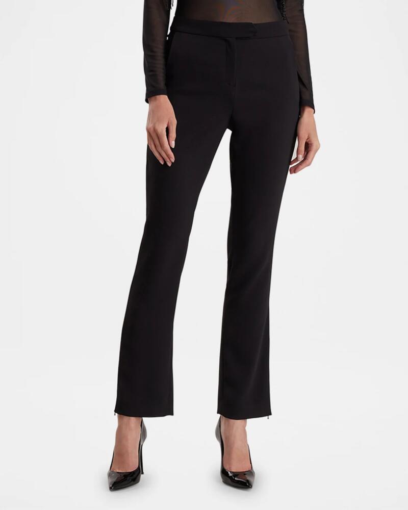 Anne Fontaine Vladama Cropped Zip-Hem Bootcut Pants Cover