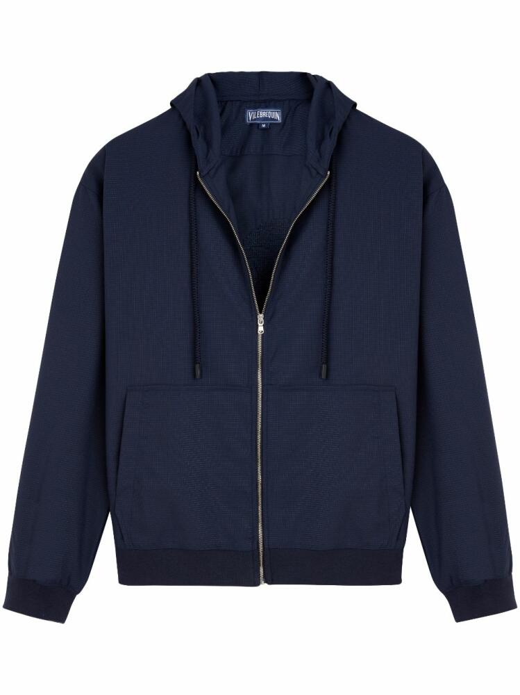 Vilebrequin logo-jacquard hooded jacket - Blue Cover