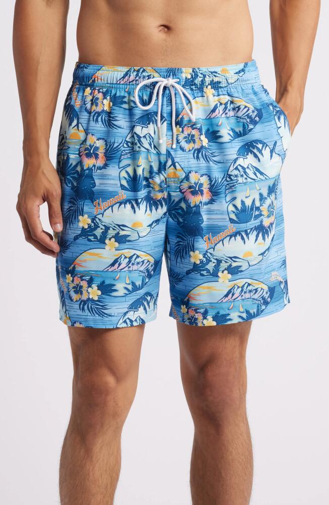 Tommy Bahama Naples Ocean Echos Swim Trunks in Pool Tile Cover