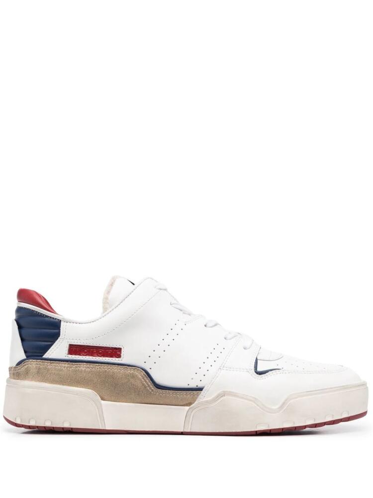 MARANT colour-block leather sneakers - White Cover