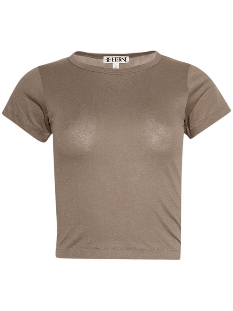 ETERNE cropped short-sleeved t-shirt - Brown Cover