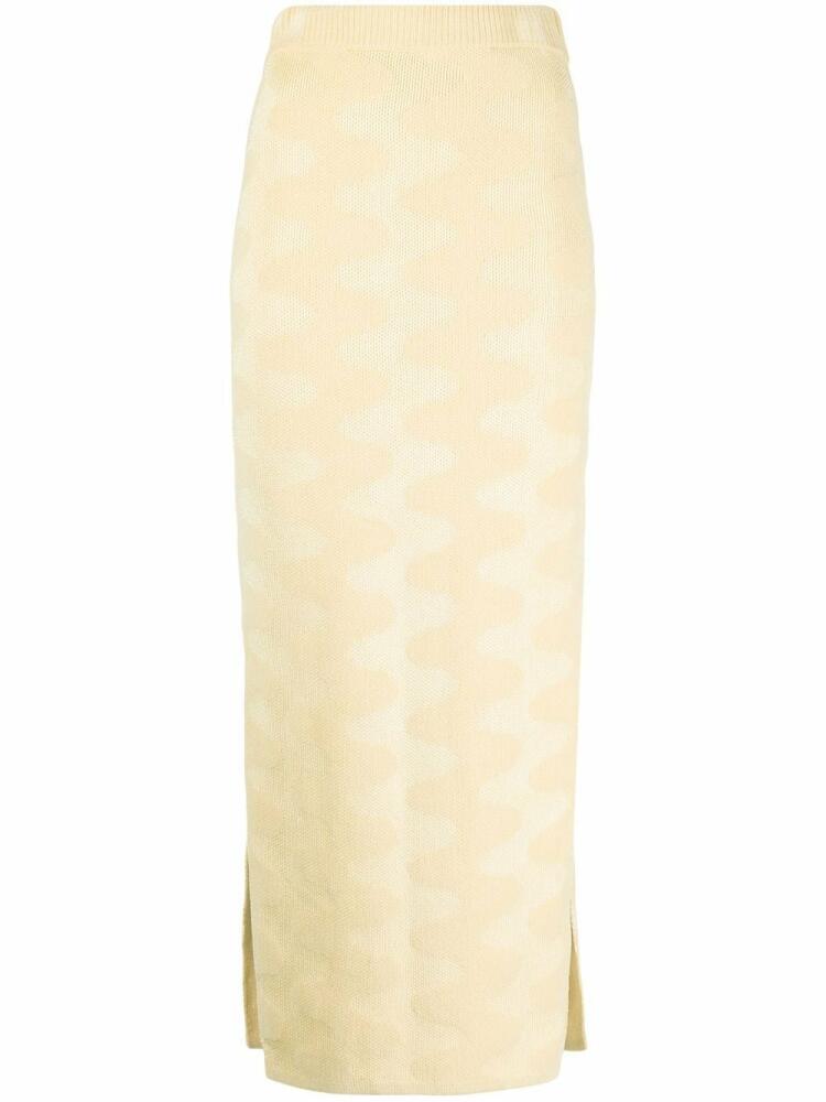 Nanushka wave-jacquard midi skirt - Neutrals Cover