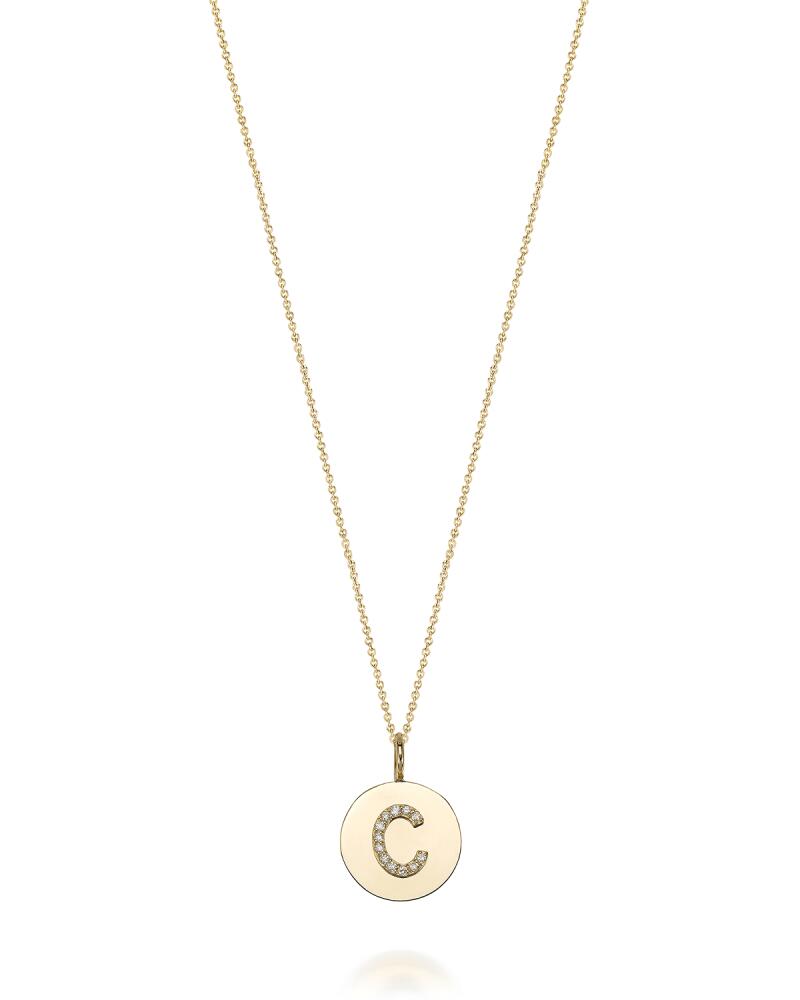 Sarah Chloe Kari 14K Gold Diamond Initial Medallion Necklace Cover