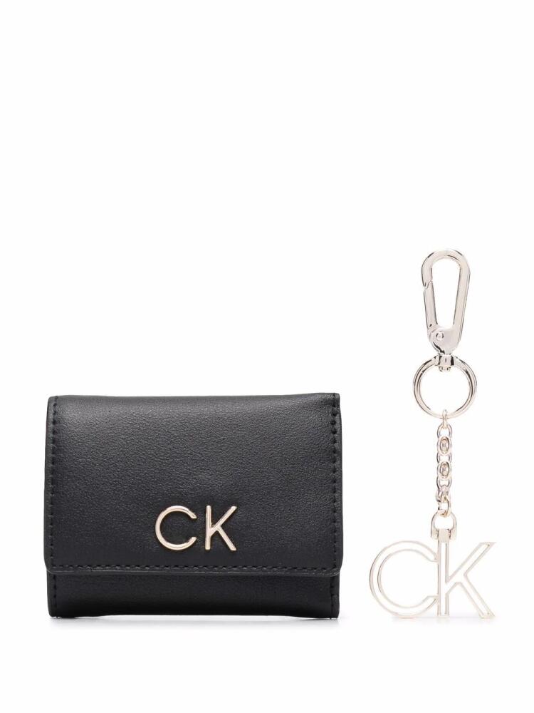 Calvin Klein tri-fold wallet-keychain set - Black Cover