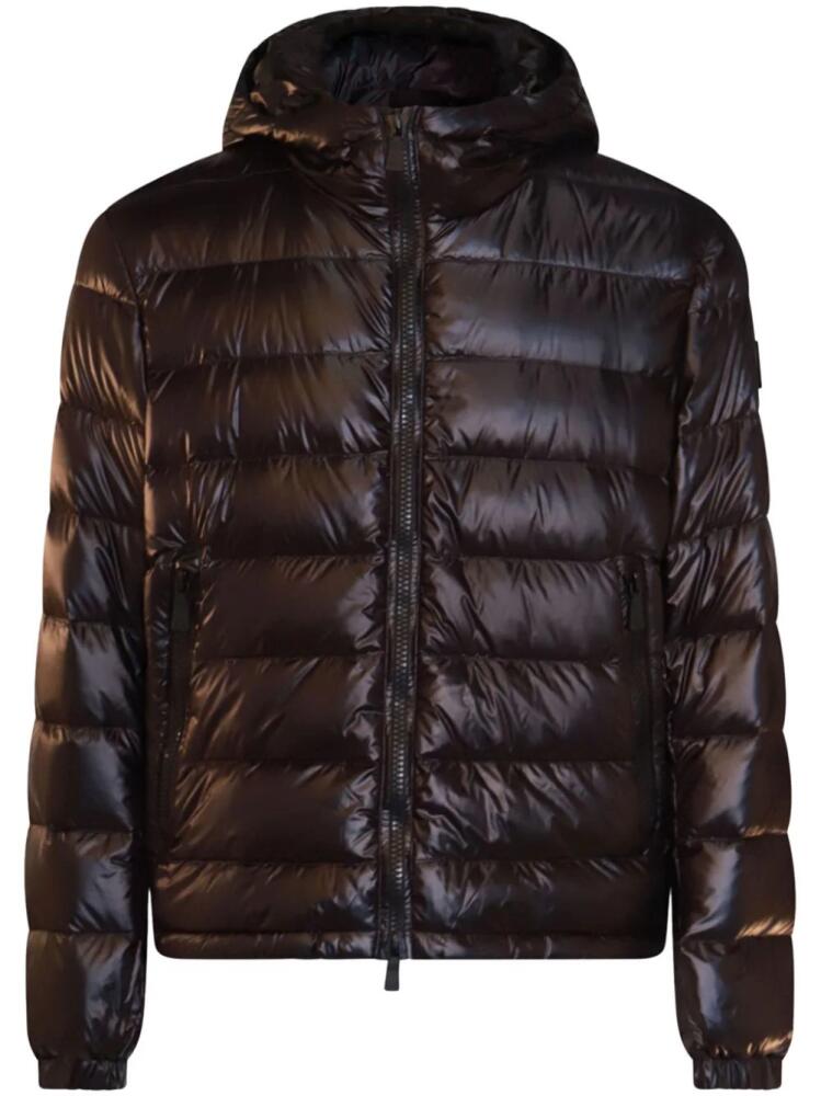 Add padded hooded jacket - Brown Cover