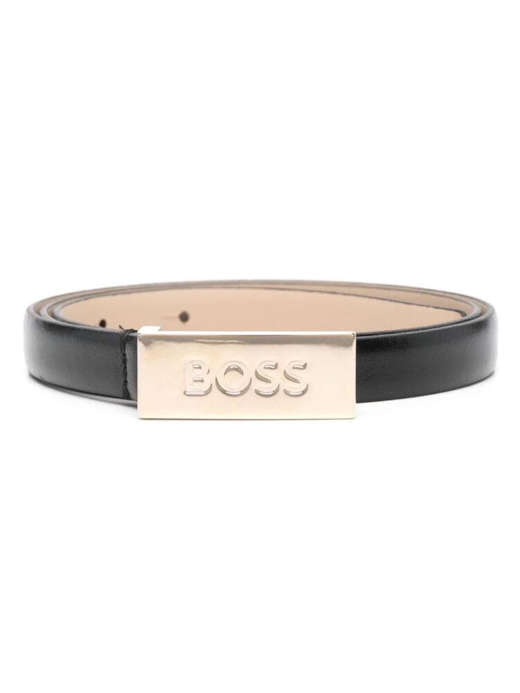 BOSS logo-buckle belt - Black Cover