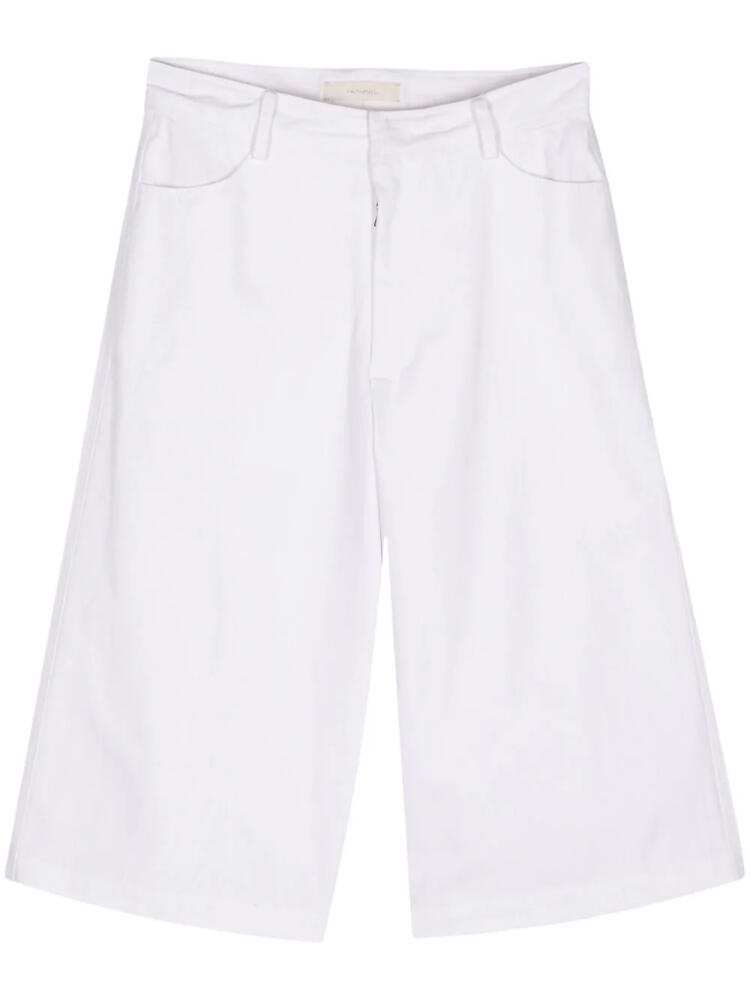 Faithfull the Brand wide-leg canvas shorts - White Cover