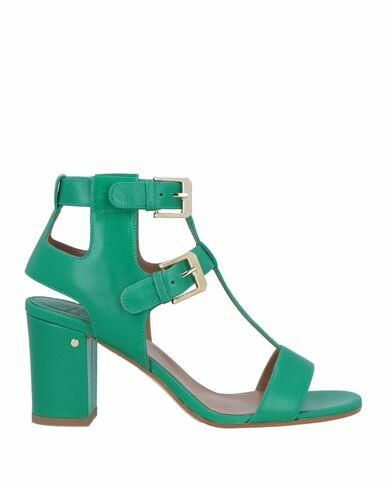 Laurence Dacade Woman Sandals Green Calfskin Cover