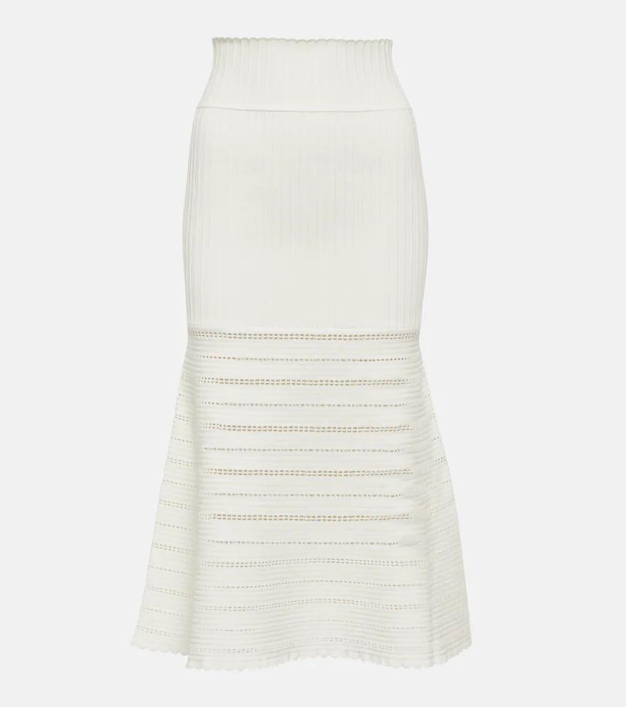 Victoria Beckham High-rise scalloped midi skirt Cover