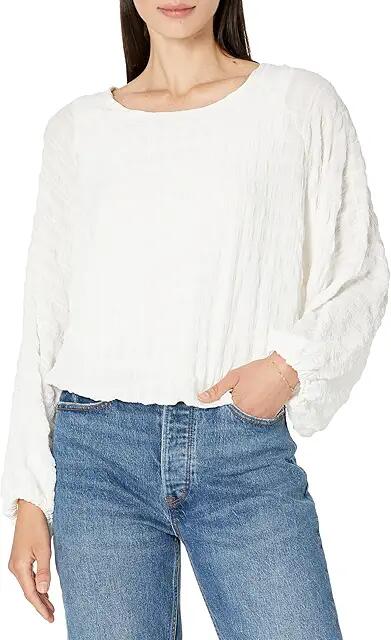 Karen Kane Lantern Sleeve Top (Off-White) Women's Clothing Cover