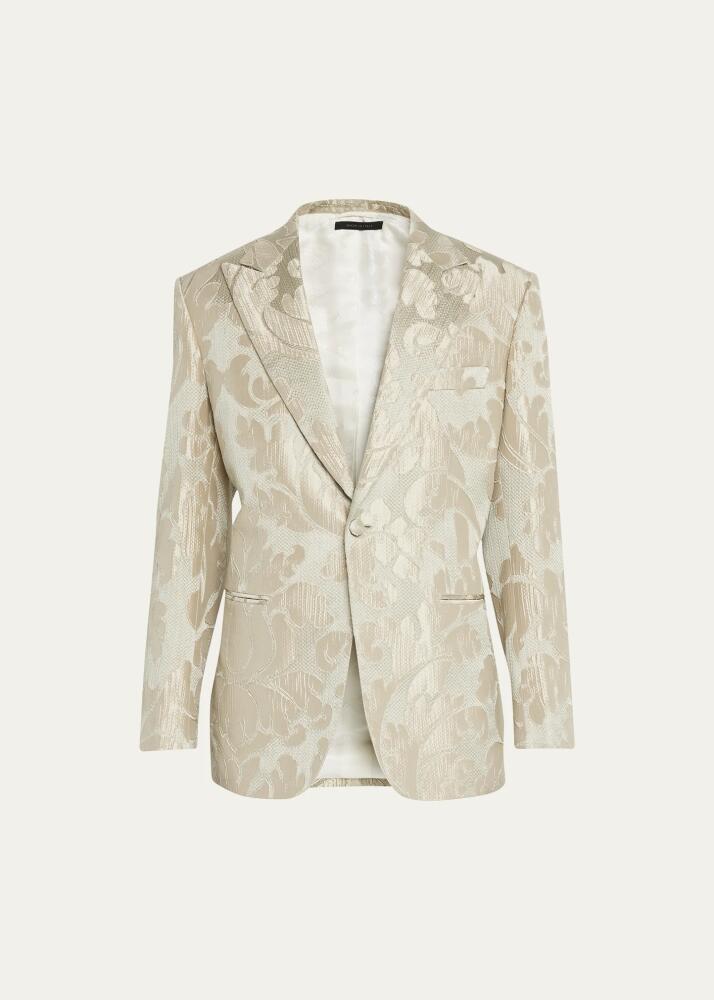 Brioni Men's Floral Jacquard Dinner Jacket Cover