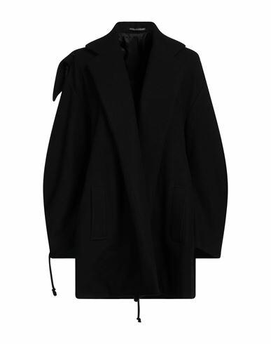 Yohji Yamamoto Woman Coat Black Wool Cover