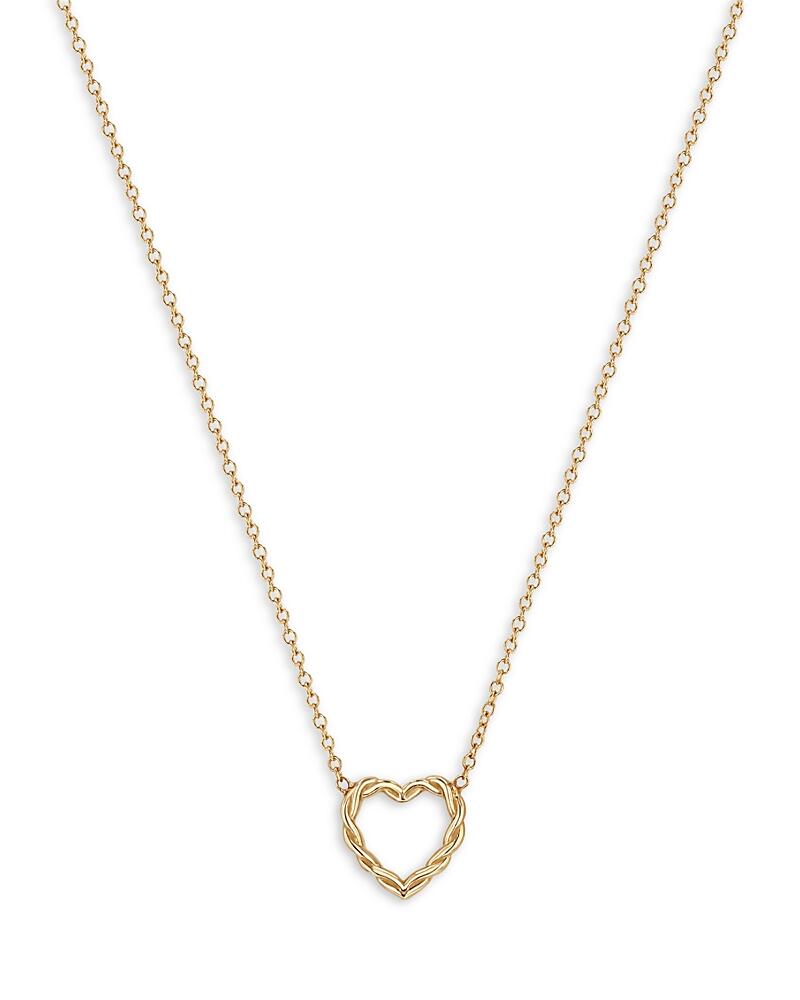 Zoe Chicco 14k Yellow Gold Twisted Heart Necklace, 14-16 Cover