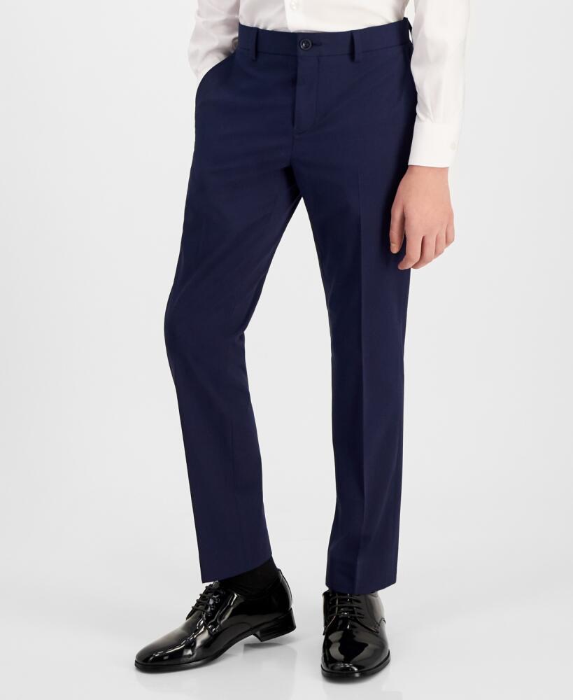 Michael Kors Big Boys Classic Fit Machine Washable Stretch Dress Pants - Navy Cover