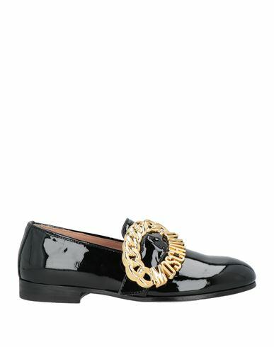 Moschino Woman Loafers Black Leather Cover