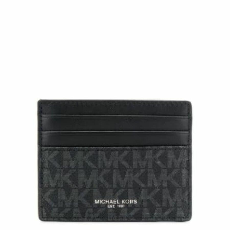 Michael Kors Mens Greyson Credit Card Case In Black Cover