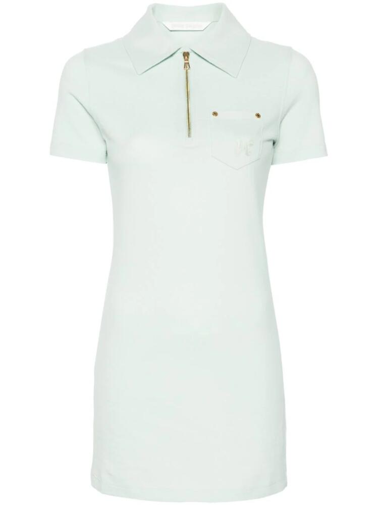 Palm Angels cotton piqué polo dress - Green Cover