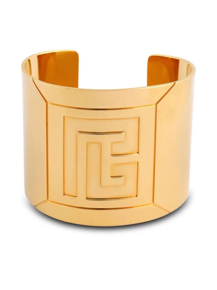 Balmain logo-engraved bracelet - Gold Cover