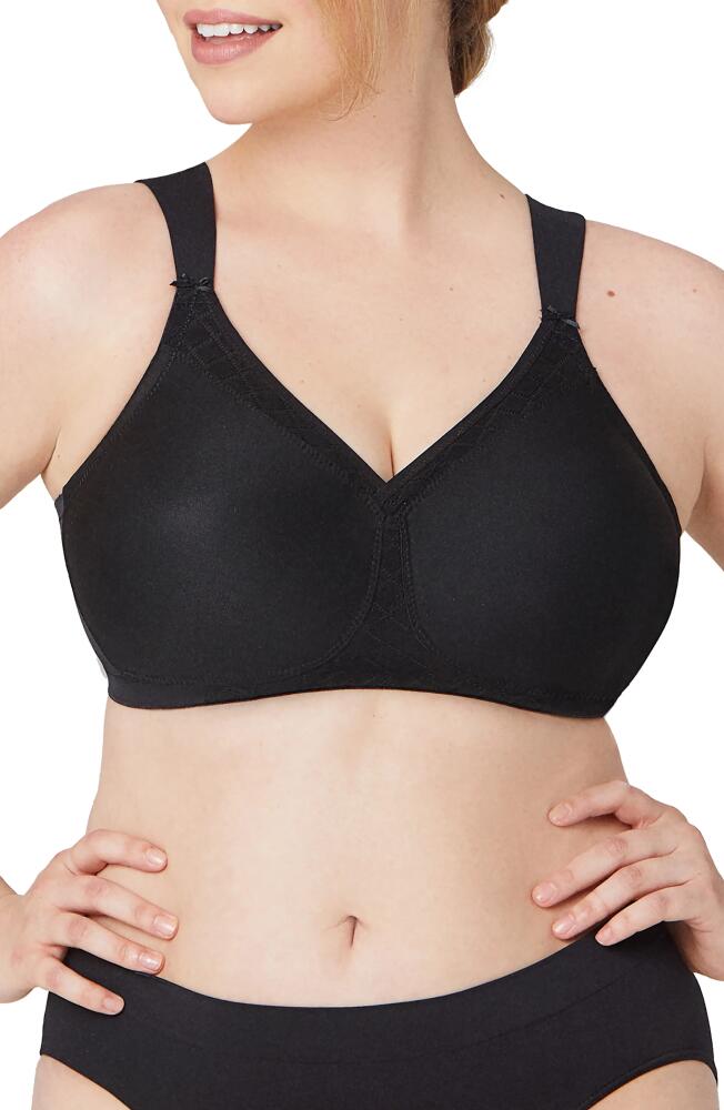 Glamorise MagicLift Seamless Support T-Shirt Bra in Black Cover