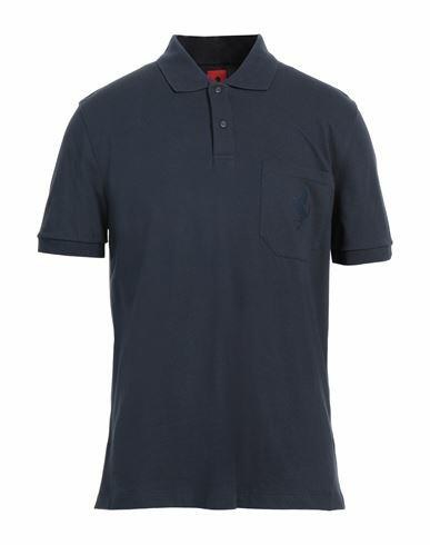 Ferrari Man Polo shirt Navy blue Organic cotton, Elastane Cover