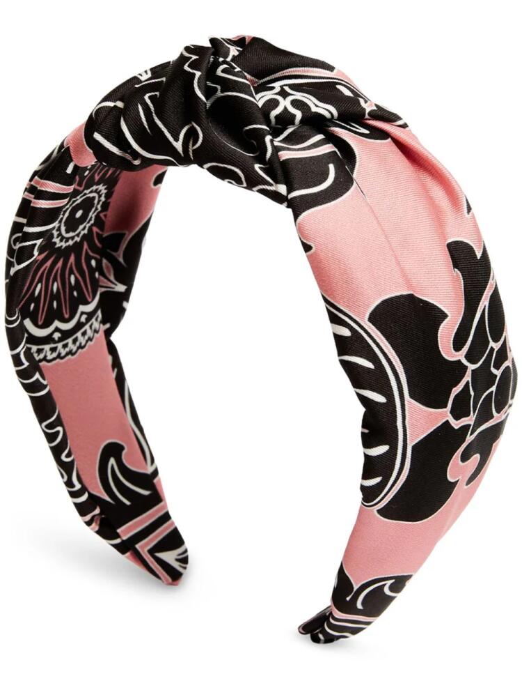 La DoubleJ Love Knot silk headband - Pink Cover