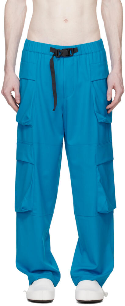 Bonsai Blue Belted Cargo Pants Cover