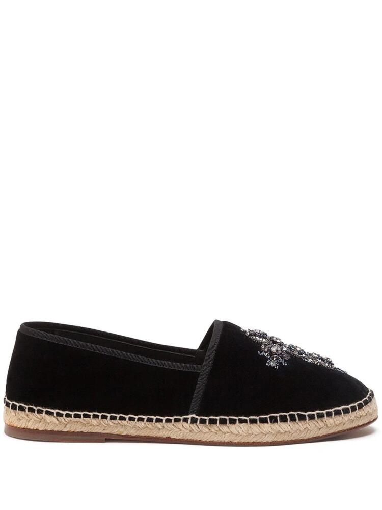 Dolce & Gabbana cross-embroidered espadrilles - Black Cover