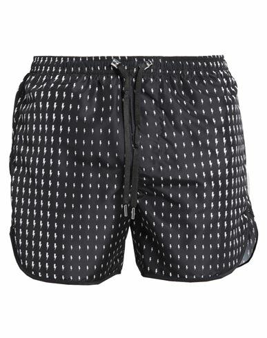 Neil Barrett Man Swim trunks Black Polyester Cover