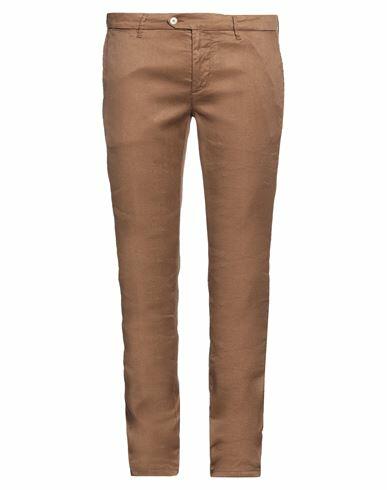 0/zero Construction Man Pants Brown Linen, Paper, Elastane Cover