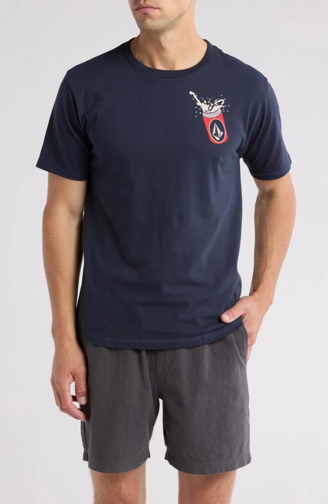 Volcom Ice Cold Stoke Graphic T-Shirt in Navy Cover