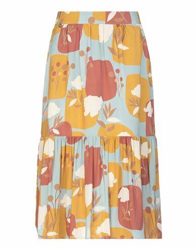 Manila Grace Woman Midi skirt Ocher Viscose Cover