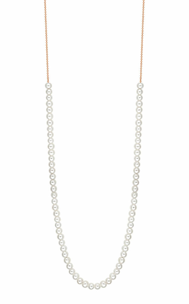 Ginette NY - Mini Maria 18K Rose Gold Mother-Of-Pearl Necklace - White - Gifts For Her Cover