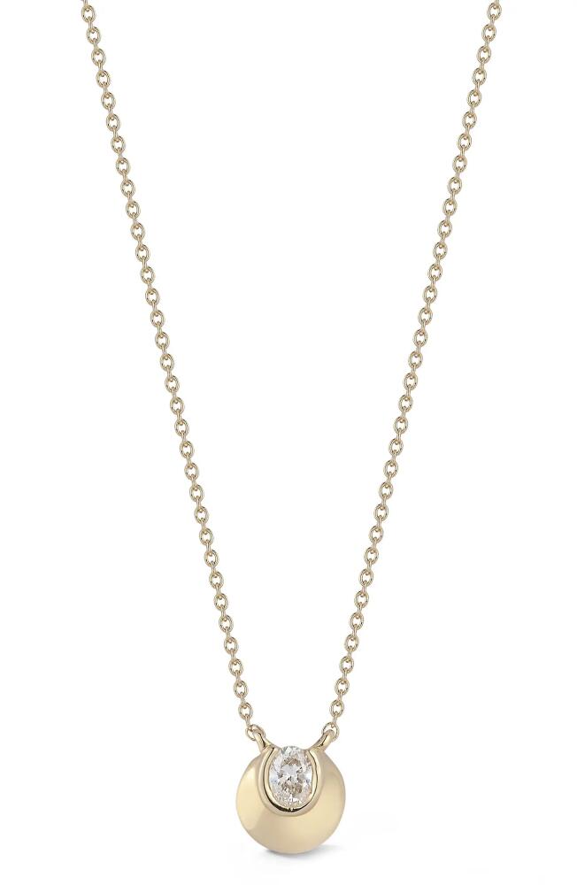 Dana Rebecca Designs Mikaela Estelle Diamond Oval Pendant Necklace in Yellow Gold Cover