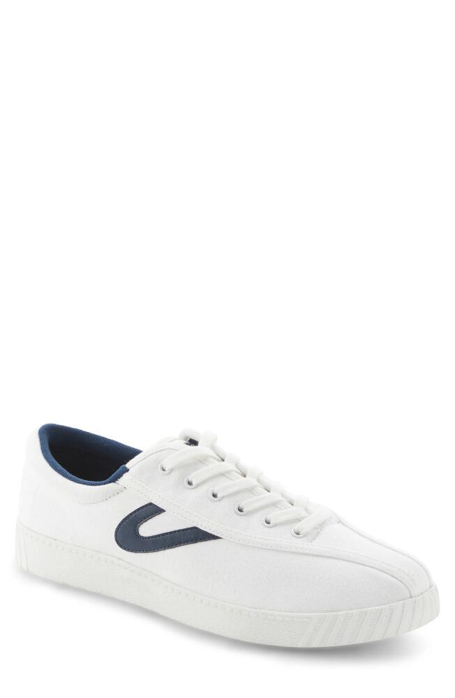 Tretorn Nylite Plus Canvas Sneaker in White/Navy Cover