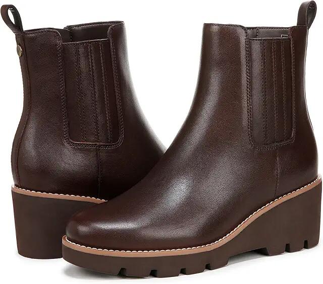 VIONIC Aria Booties (Dark Brown Leather) Women's Boots Cover