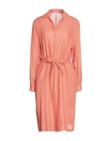 Niū Woman Midi dress Orange Viscose, Wool Cover