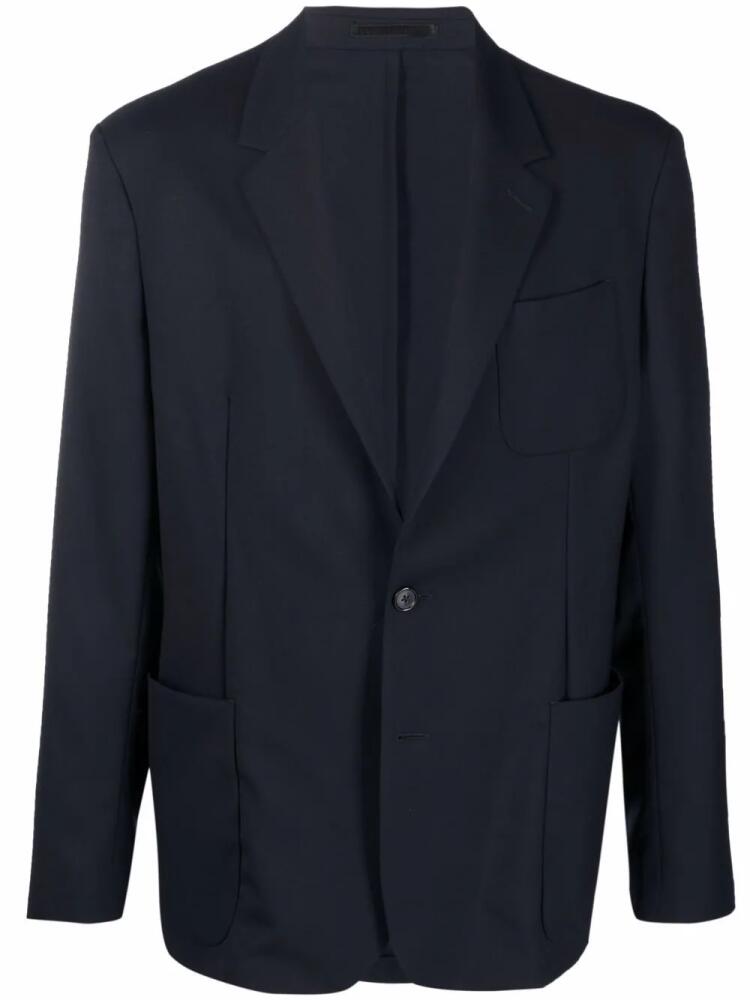 Paul Smith darted single-breast wool blazer - Blue Cover