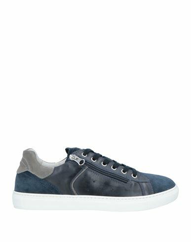 Nero Giardini Man Sneakers Midnight blue Leather Cover