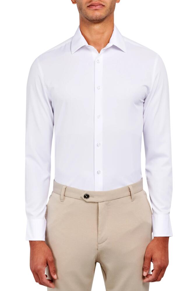 Brooklyn Brigade Slim Fit Solid Performance Dress Shirt in White Cover