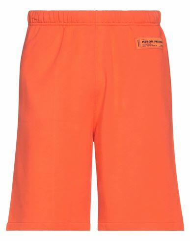 Heron Preston Man Shorts & Bermuda Shorts Orange Cotton, Polyester Cover