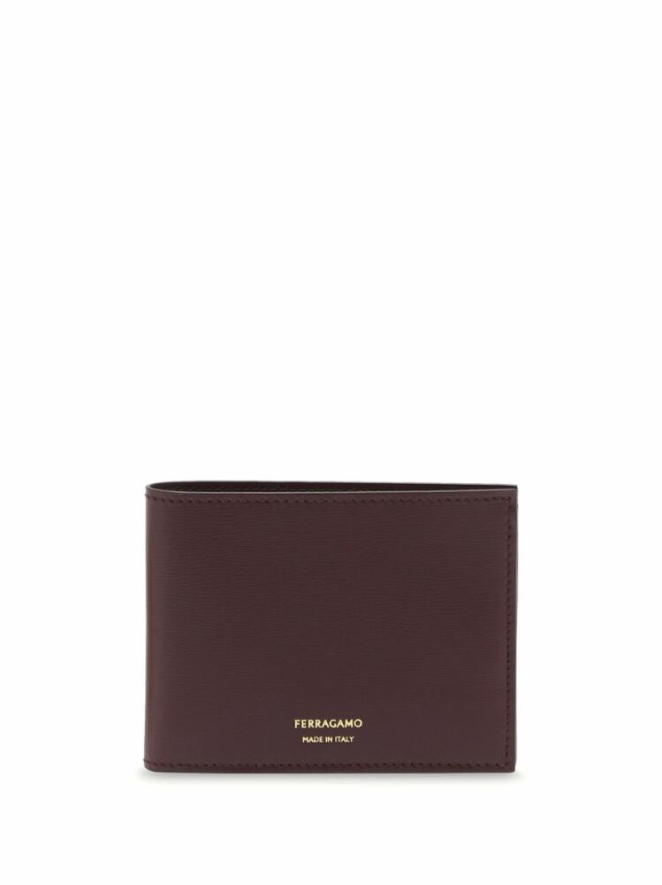 Ferragamo logo-stamp bi-fold waallet - Red Cover