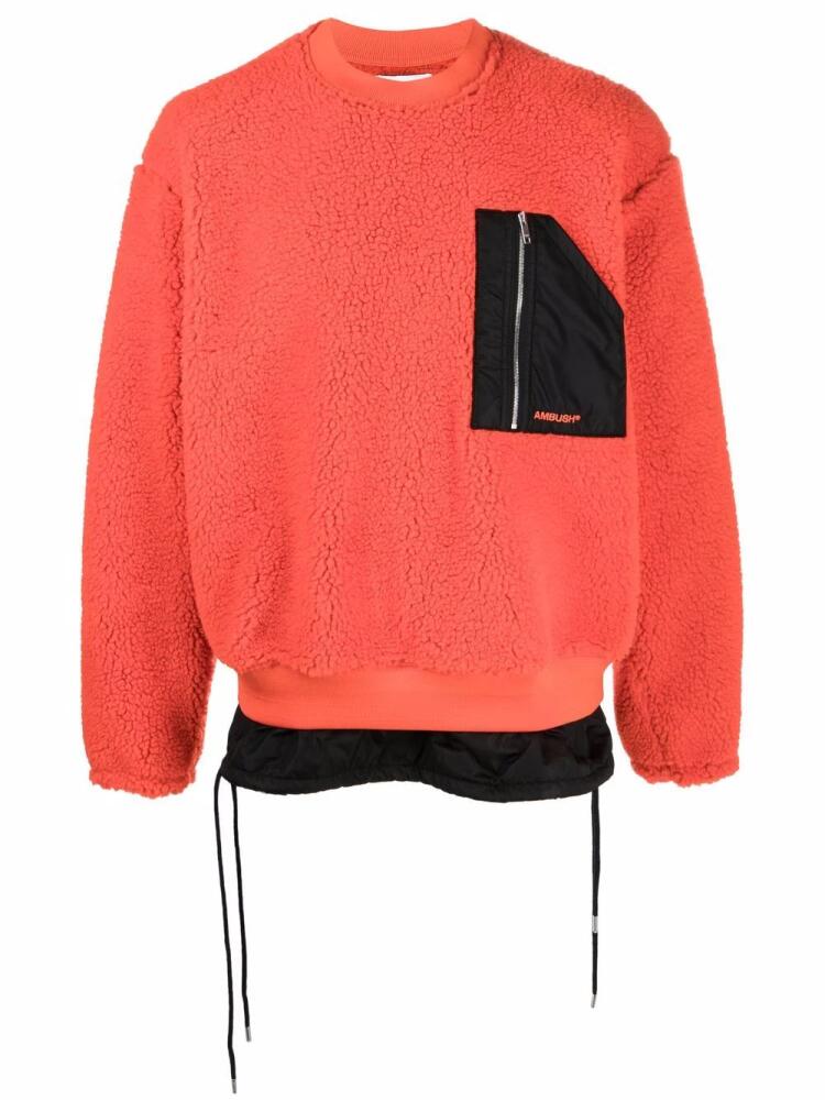 AMBUSH patch pocket logo jumper - Orange Cover