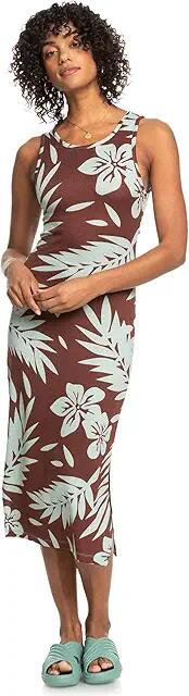 Roxy Good Keepsake Printed Dress (Bitter Chocolate Palmeria) Women's Clothing Cover